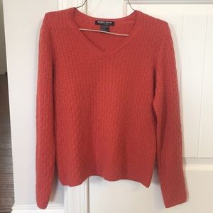 Cable knit cashmere sweater